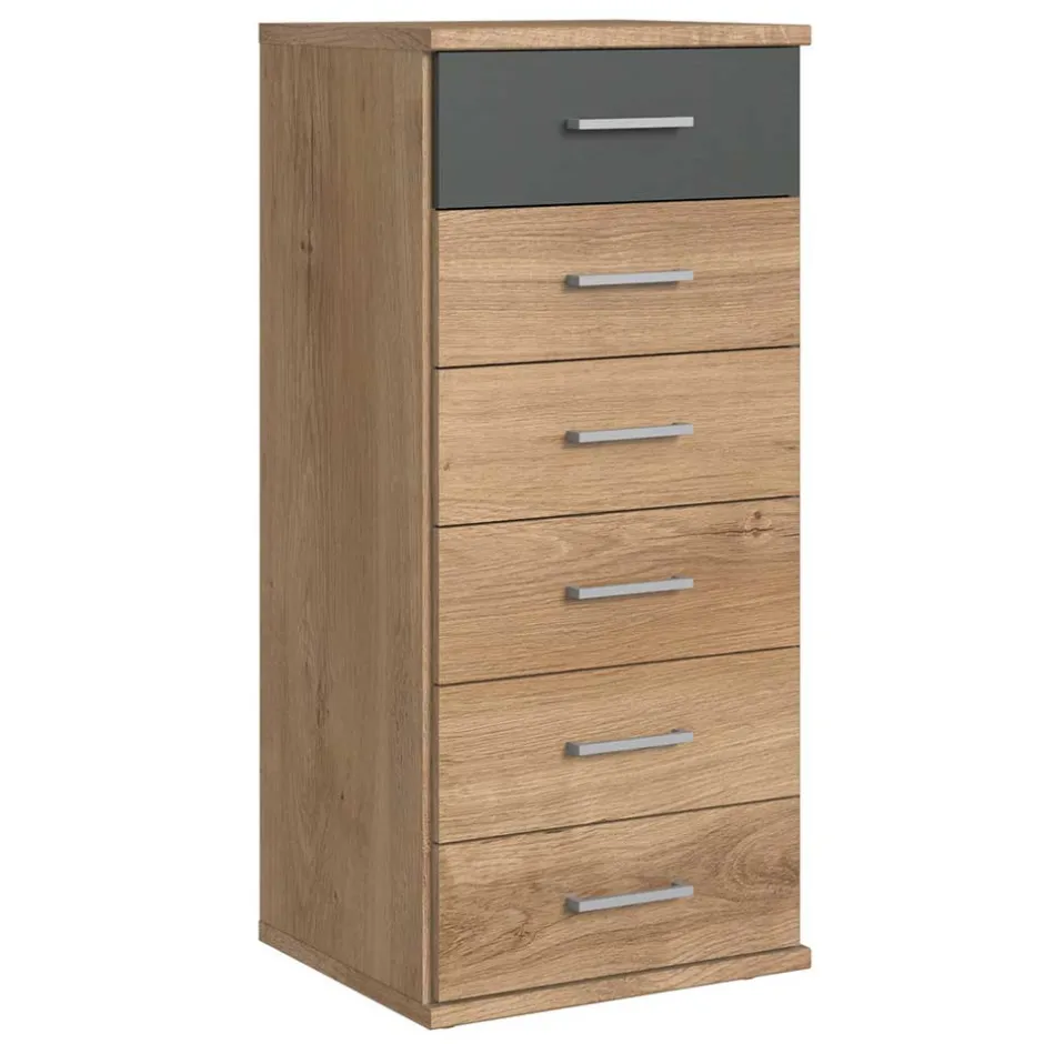 Hochkommode mit sechs Schubladen - 46x106x40 cm - Leviza^Wohnen Best