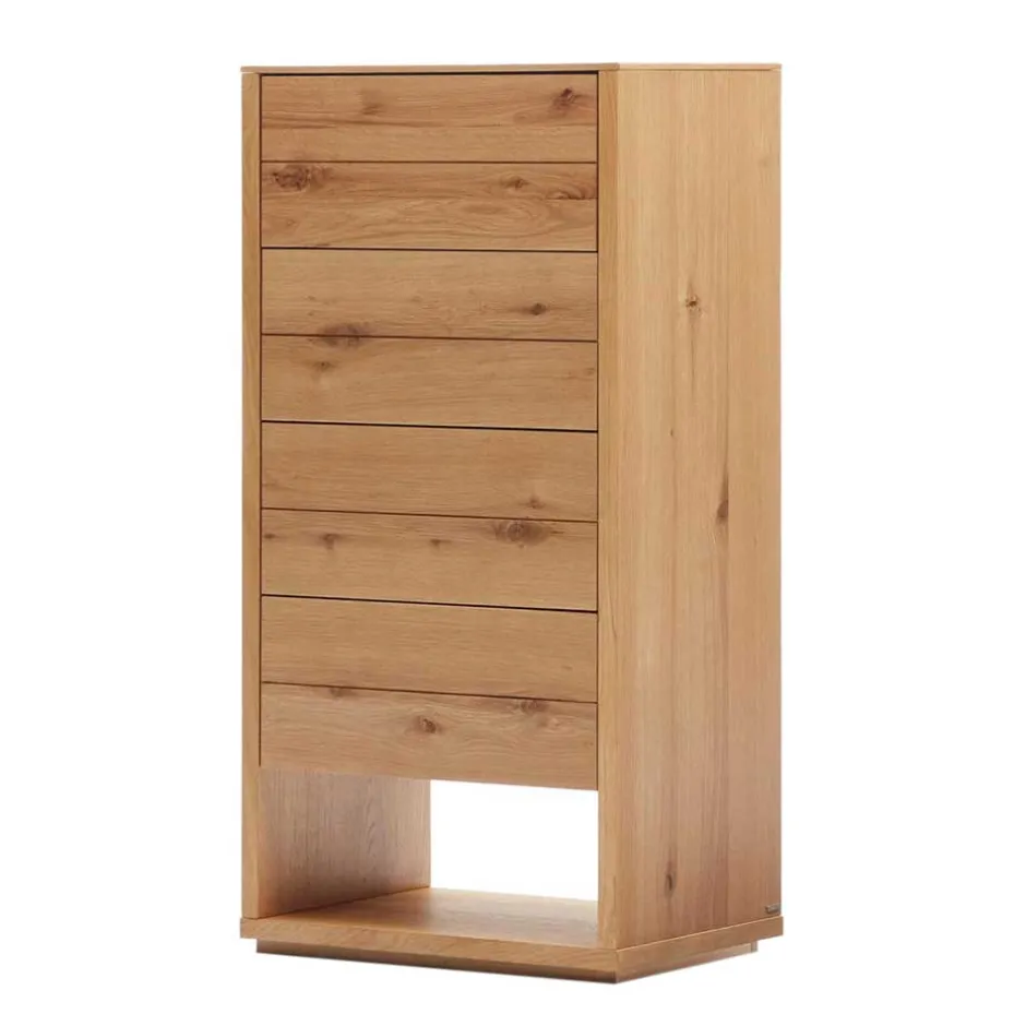 Wohnen Hochkommode mit vier Schubladen und Fach - Algaro