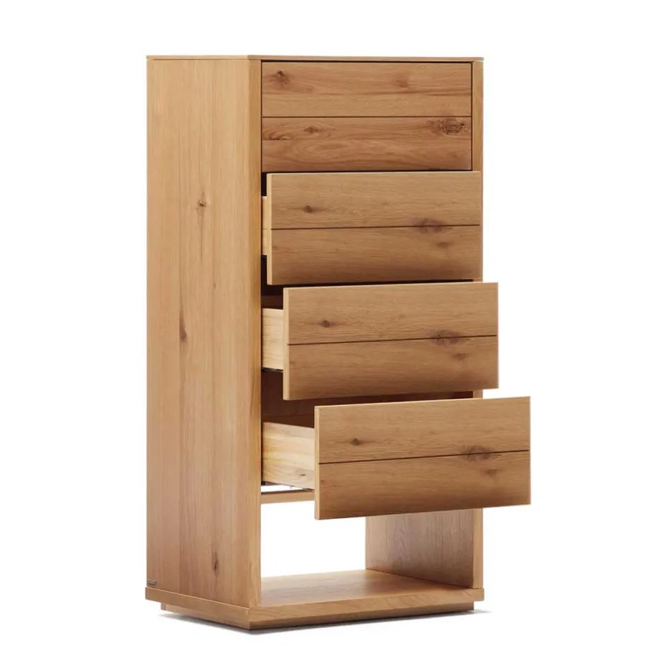 Wohnen Hochkommode mit vier Schubladen und Fach - Algaro