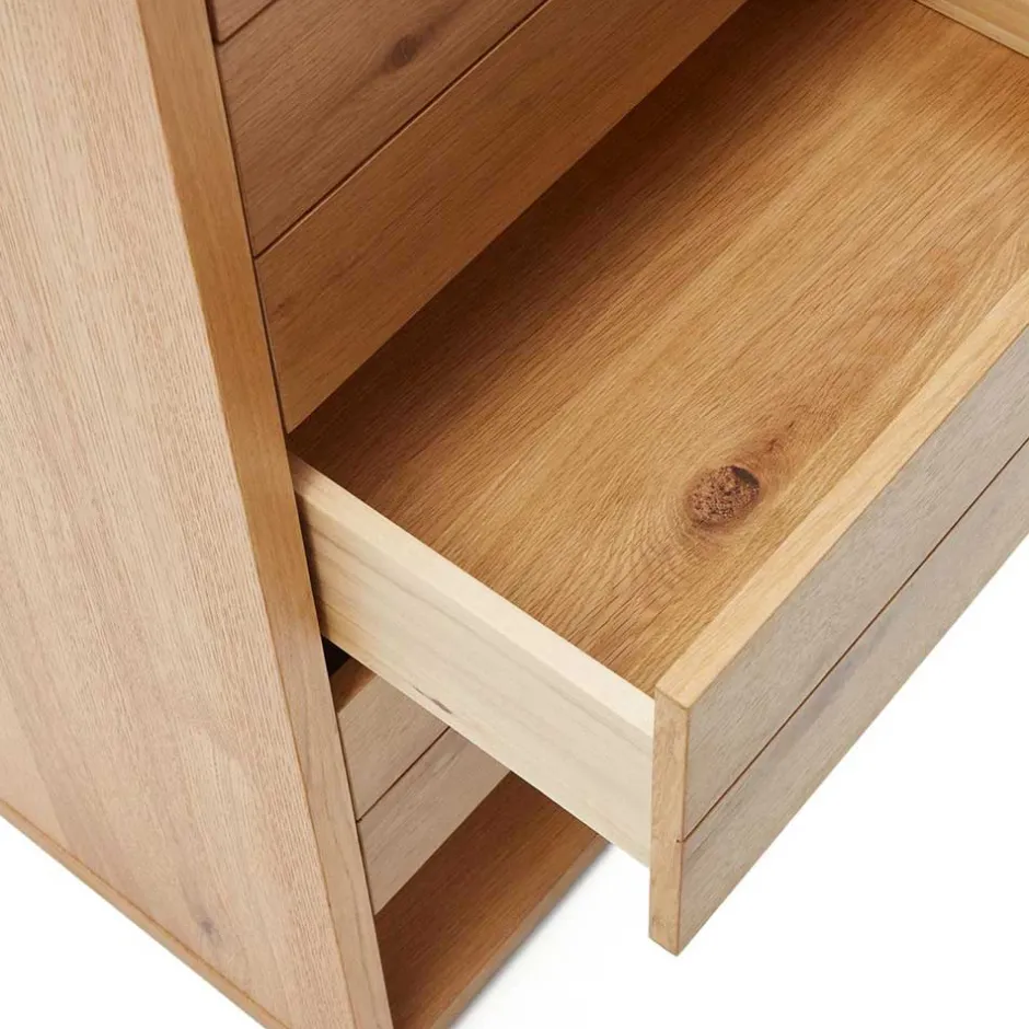 Wohnen Hochkommode mit vier Schubladen und Fach - Algaro