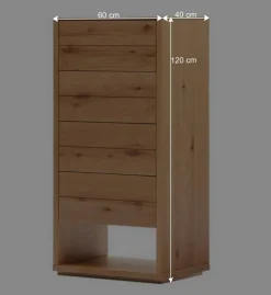 Wohnen Hochkommode mit vier Schubladen und Fach - Algaro