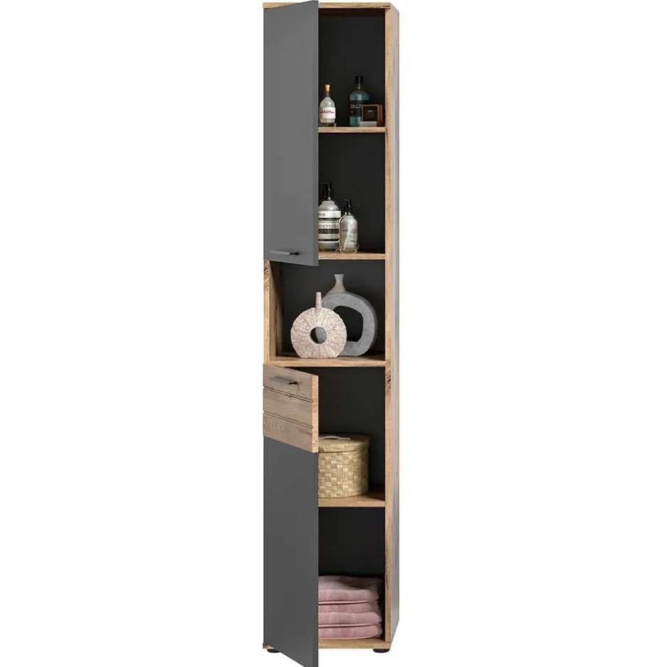 Hochschrank fürs Bad - 2-türig & Fach & Schublade - Depart^Wohnen Sale