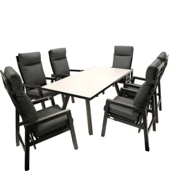 Hochwertige Garten Sitzgruppe in Grau - Alpes (siebenteilig)^Wohnen