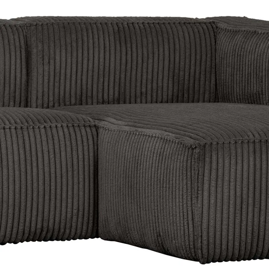 Wohnen Hochwertige Wohnlandschaft aus Cord Dunkelgrau - Joha