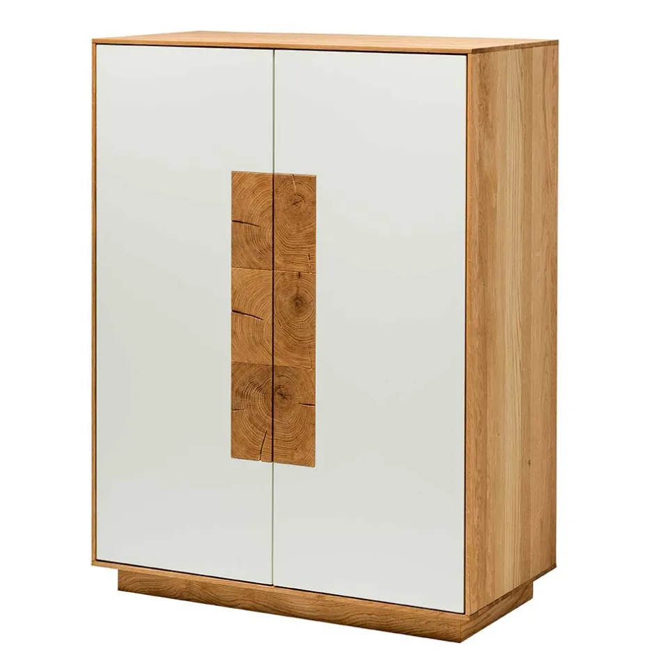 Hochwertiges Highboard in Weiß & Eiche - Smonia^Wohnen Sale