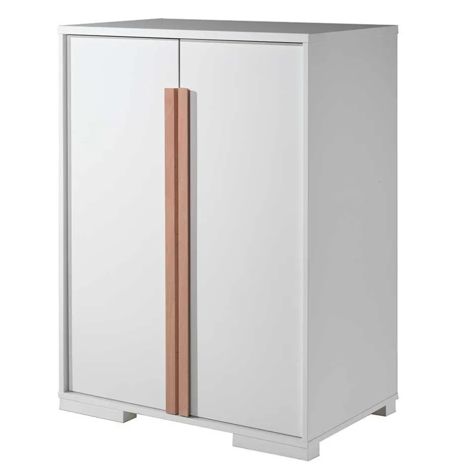 Kinder Wohnen Hochwertiges Hochbett mit Schrank - Rikardio (dreiteilig)