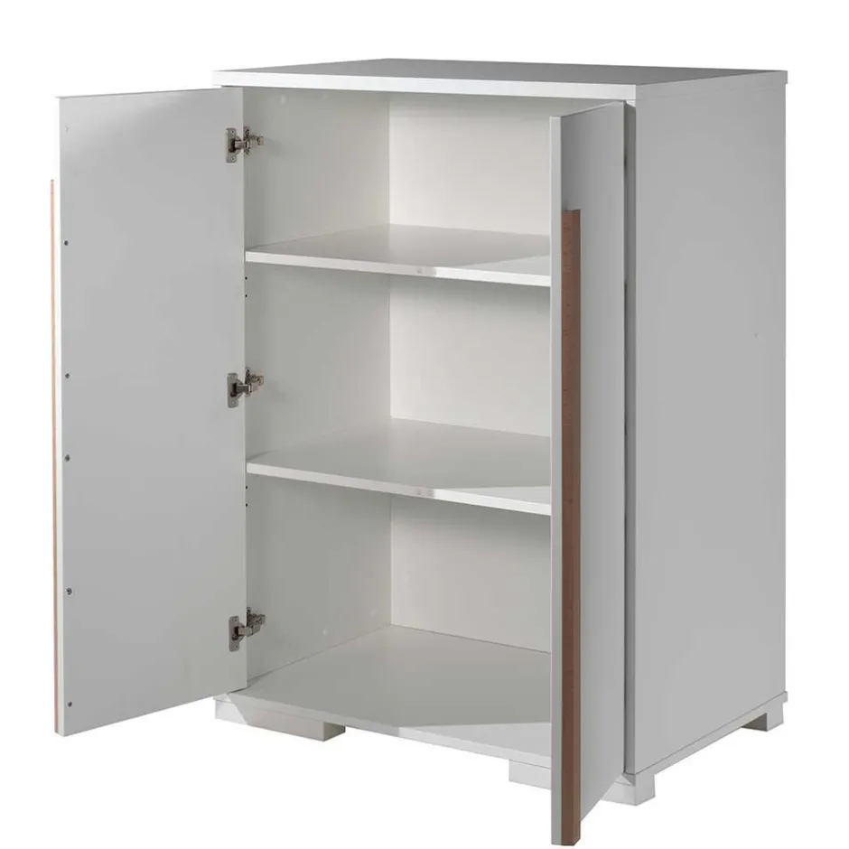 Kinder Wohnen Hochwertiges Hochbett mit Schrank - Rikardio (dreiteilig)