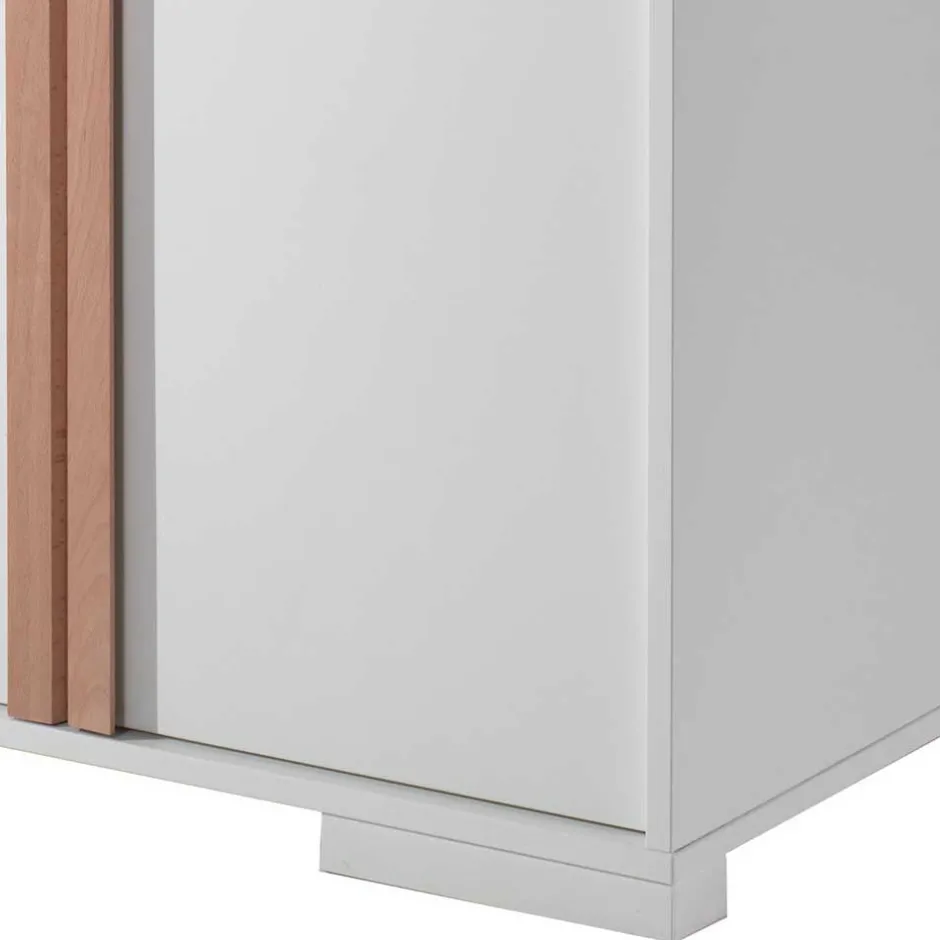 Kinder Wohnen Hochwertiges Hochbett mit Schrank - Rikardio (dreiteilig)