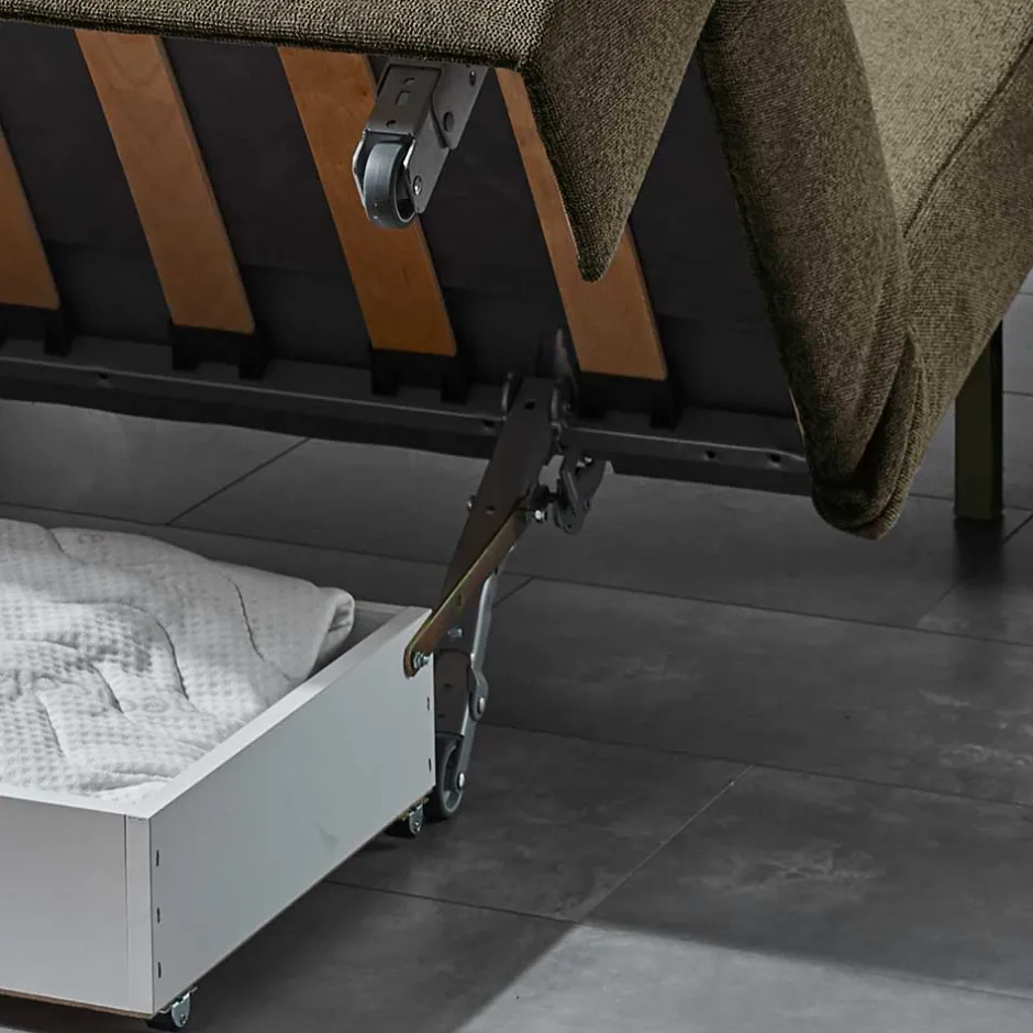 Hochwertiges Schlafsofa in Dunkelgrau Stoff - Floriva^Wohnen Online