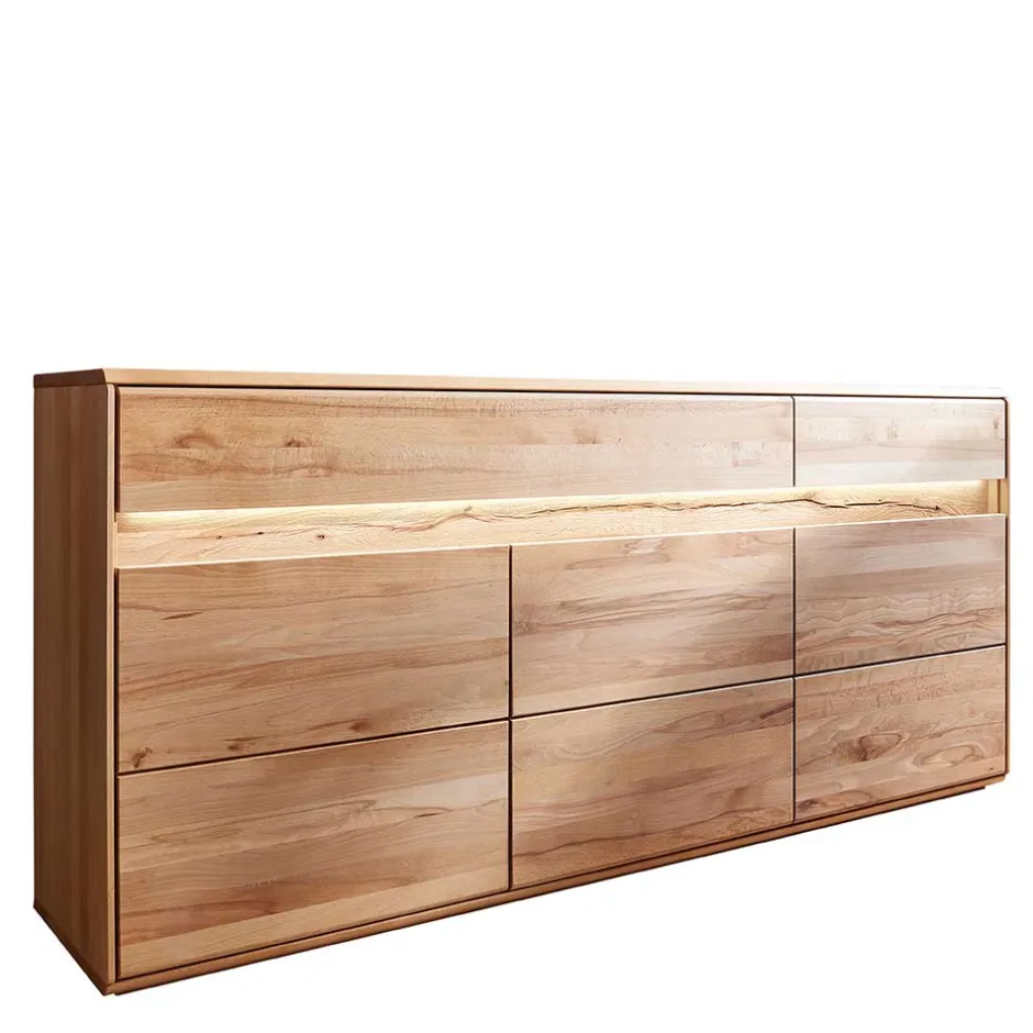 Wohnen Hochwertiges Wildeiche Sideboard 184x86x44 cm - Acmida