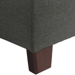 Wohnen Hocker in Anthrazit und Nussbaum Braun - Classimo