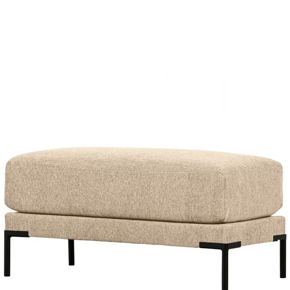 Wohnen Hocker in Beigegrau mit Schwarz - Paola