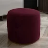 Hocker in Bordeauxrot Samtbezug matt - Canopuss^Wohnen Best