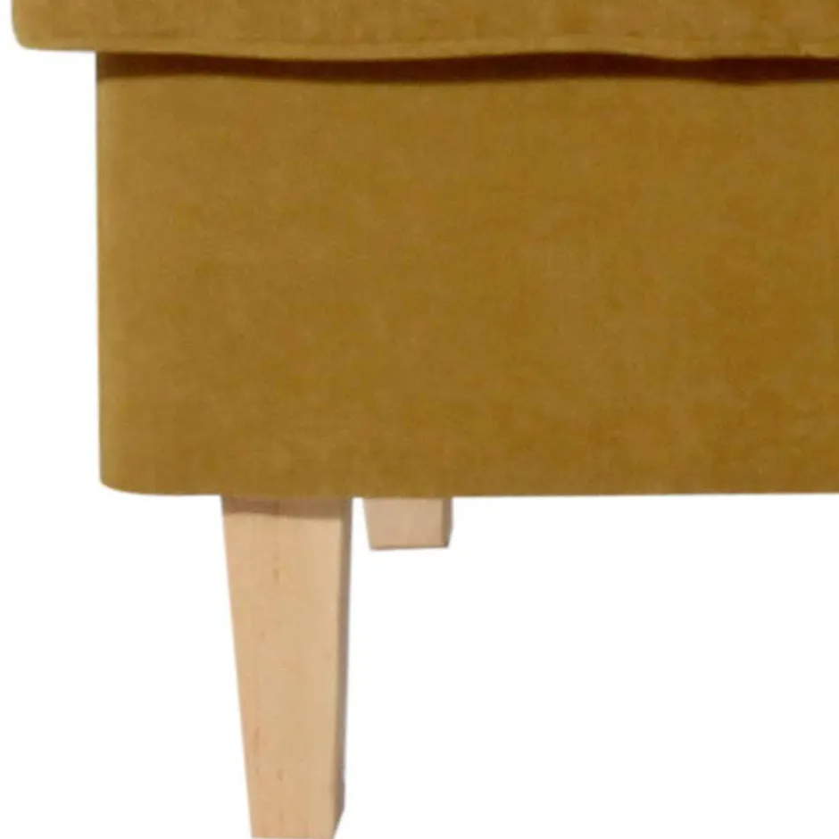 Wohnen Hocker in Gelb Veloursstoff - Tablon