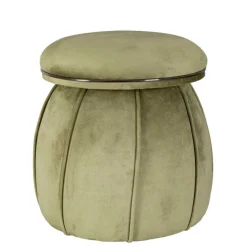 Hocker in Oliv Grün mit Dunkelgrau - Enlino^Wohnen New