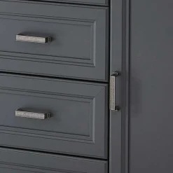 Wohnen Hohe Kombi-Kommode in Dunkelgrau - Joe