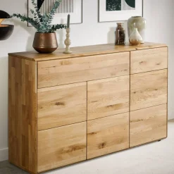 Hohe Kommode aus Wildeiche Massivholz - Feanor^Wohnen Best