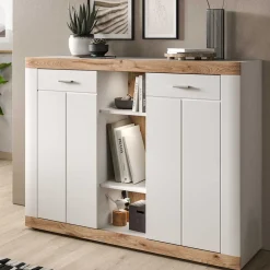 Hohe Kommode mit zwei Türen & drei Fächern - Hihat^Wohnen Hot