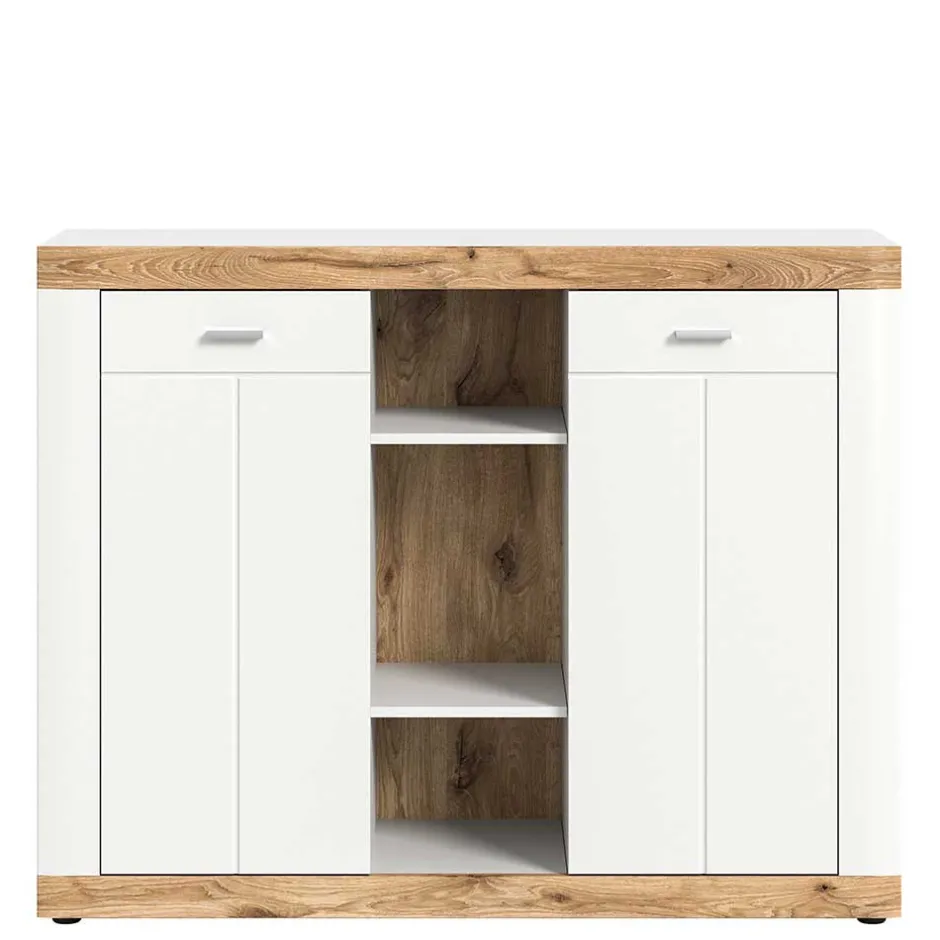 Hohe Kommode mit zwei Türen & drei Fächern - Hihat^Wohnen Hot