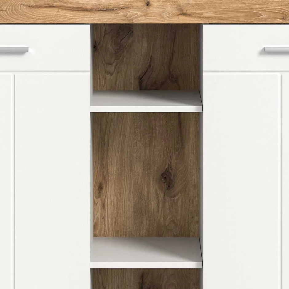 Hohe Kommode mit zwei Türen & drei Fächern - Hihat^Wohnen Hot