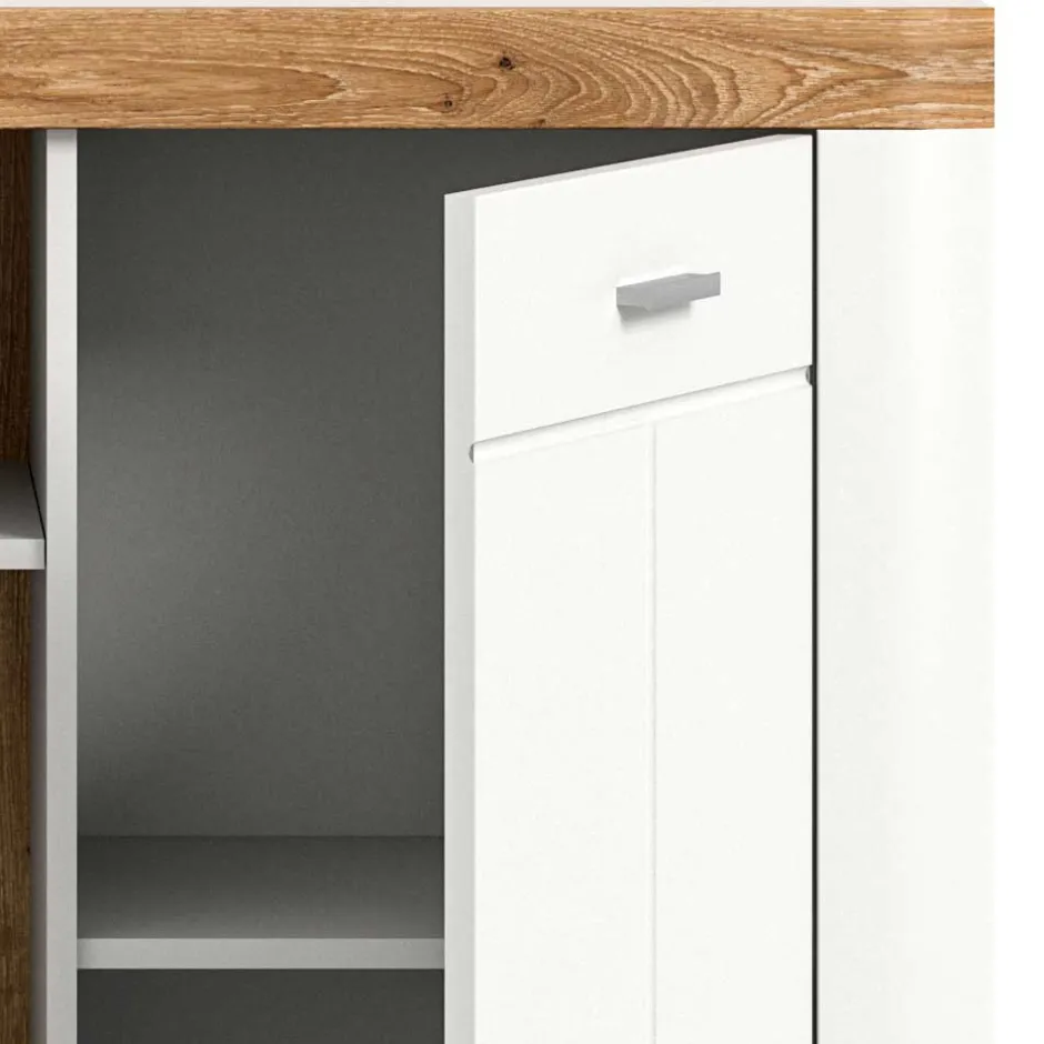 Hohe Kommode mit zwei Türen & drei Fächern - Hihat^Wohnen Hot