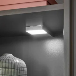 Hohe Vitrine in Wildeiche Optik und Anthrazit - Colomania^Wohnen Sale