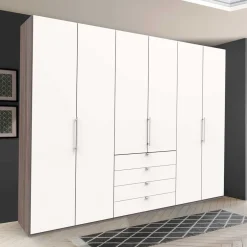 Wohnen Hoher Kleiderschrank mit 3 Falttüren - Tivierto