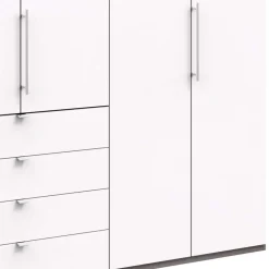 Wohnen Hoher Kleiderschrank mit 3 Falttüren - Tivierto