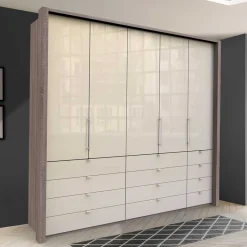 Hoher Schlafzimmer-Kleiderschrank mit zwölf Schubladen - Lavista^Wohnen New