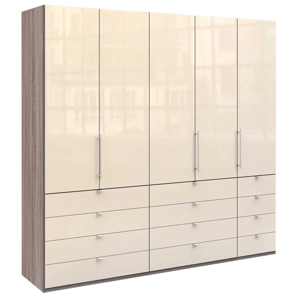 Hoher Schlafzimmer-Kleiderschrank mit zwölf Schubladen - Lavista^Wohnen New