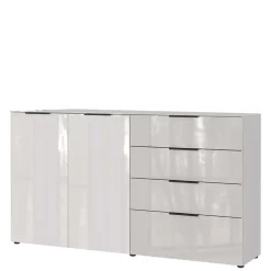 Hohes Sideboard in Hellgrau - Aquara^Wohnen Discount