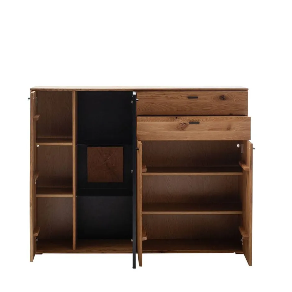 Hohes Sideboard mit Glaseinsatz und LED - Drinidad^Wohnen Hot