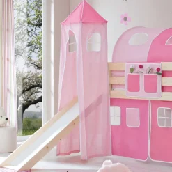 Hohes Spielbett in Natur & Rosa & Pink - Liza^Wohnen Hot
