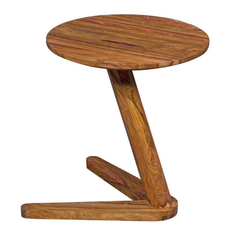 Holz Designertisch Jamsons mit Tischplatte rund^Wohnen Discount