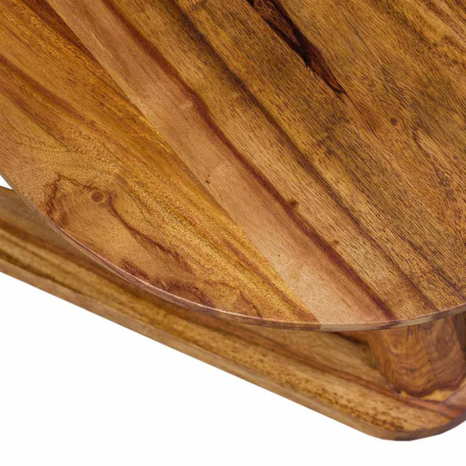 Holz Designertisch Jamsons mit Tischplatte rund^Wohnen Discount