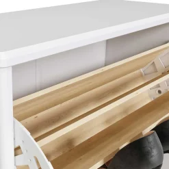 Wohnen Holz Dielenmöbel in Weiß gewachst - Oranias (vierteilig)