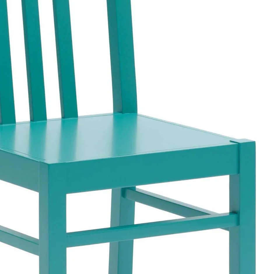 Holz Esszimmerstuhl in Türkis Grenium aus Buche (2er Set)^Wohnen New