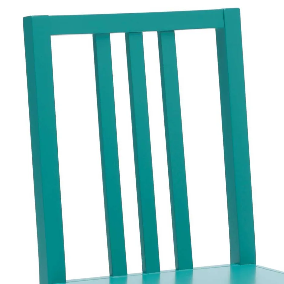 Holz Esszimmerstuhl in Türkis Grenium aus Buche (2er Set)^Wohnen New