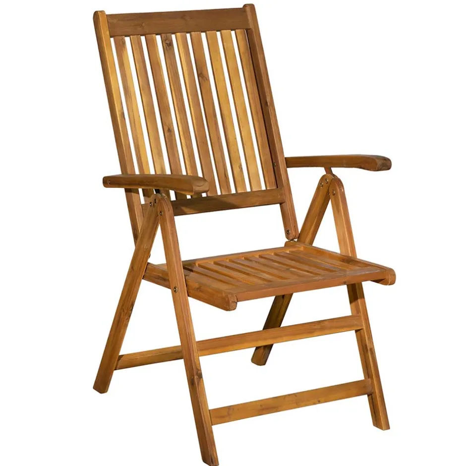 Wohnen Holz Gartenstuhl mit hoher Lehne - Cara (2er Set)