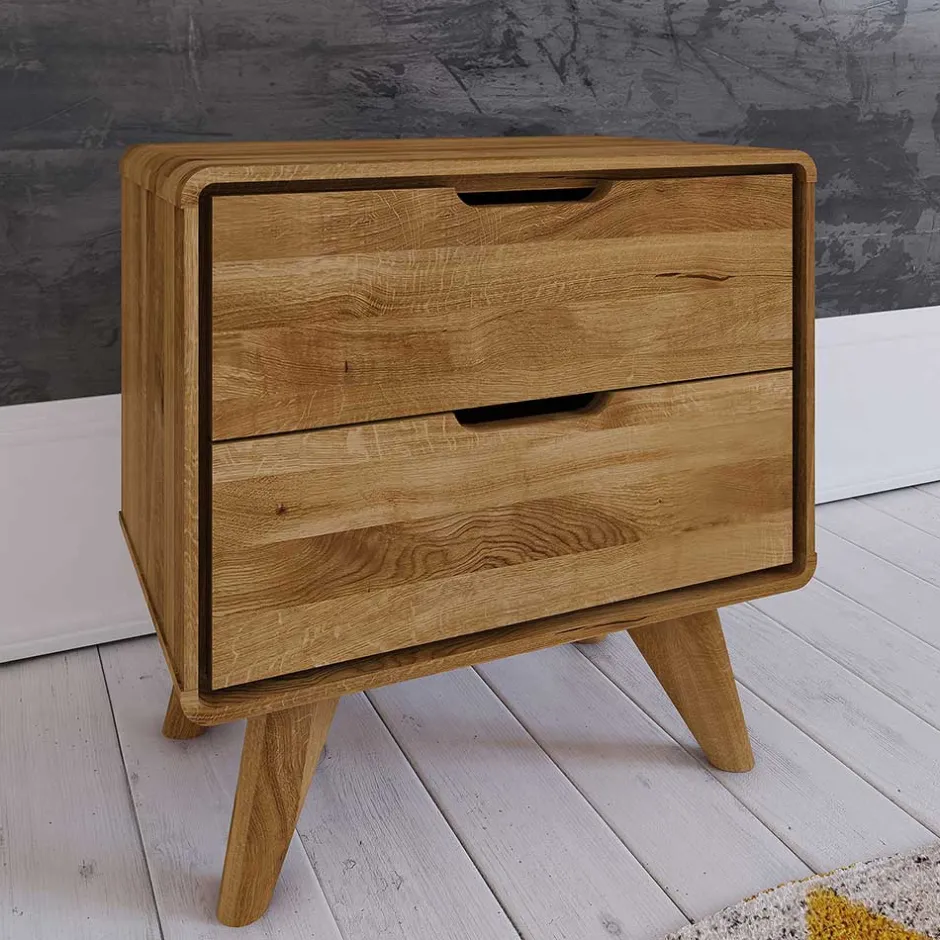 Wohnen Holz Nachtkommode aus Wildeiche - Eavy