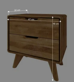 Wohnen Holz Nachtkommode aus Wildeiche - Eavy