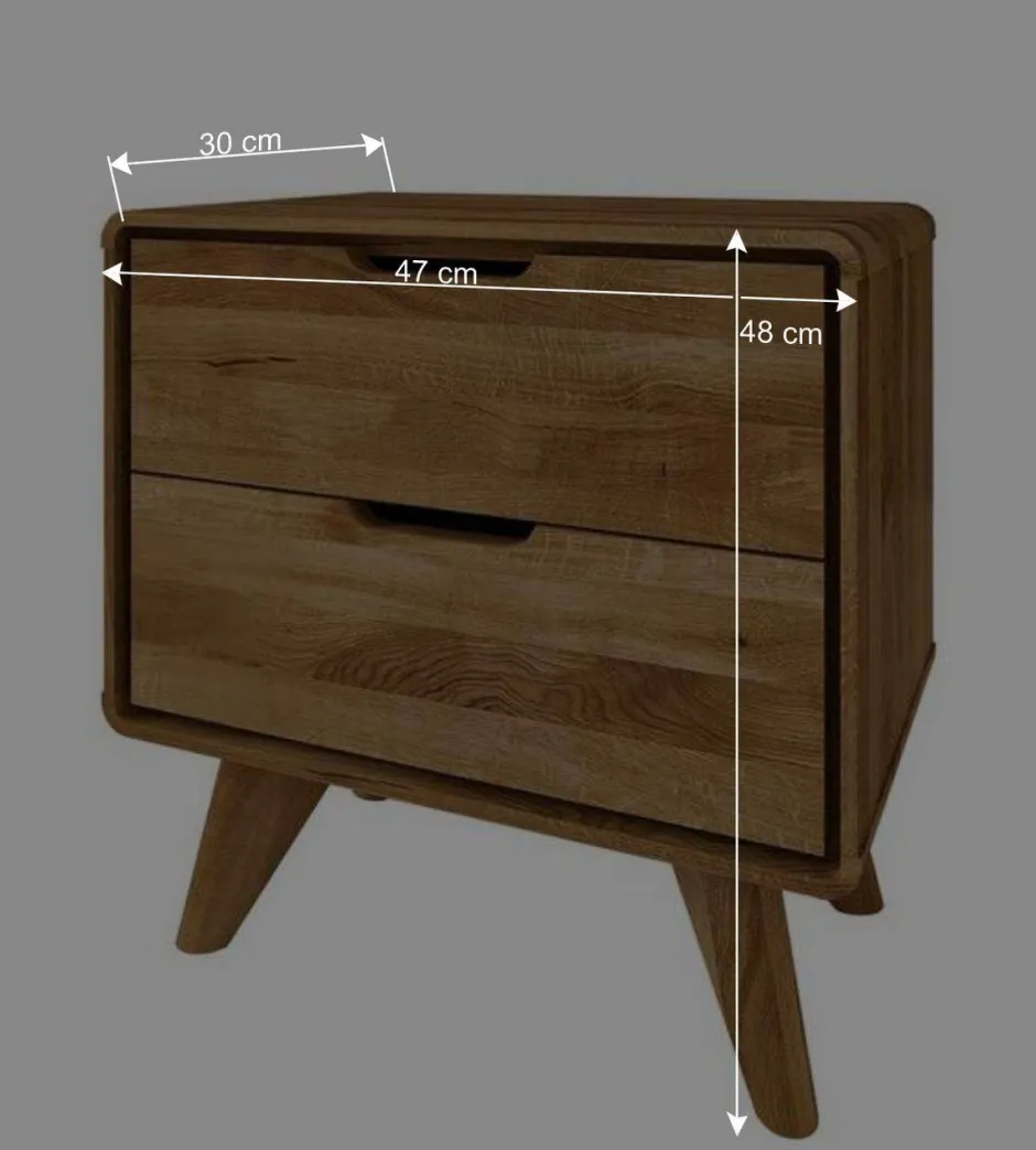 Wohnen Holz Nachtkommode aus Wildeiche - Eavy