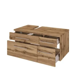 Holz Optik Badschrank für Waschbecken - Userina I^Wohnen New