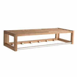 Wohnen Holz Wand-Garderobe aus geölter Eiche - Helvana