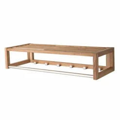 Wohnen Holz Wand-Garderobe aus geölter Eiche - Helvana