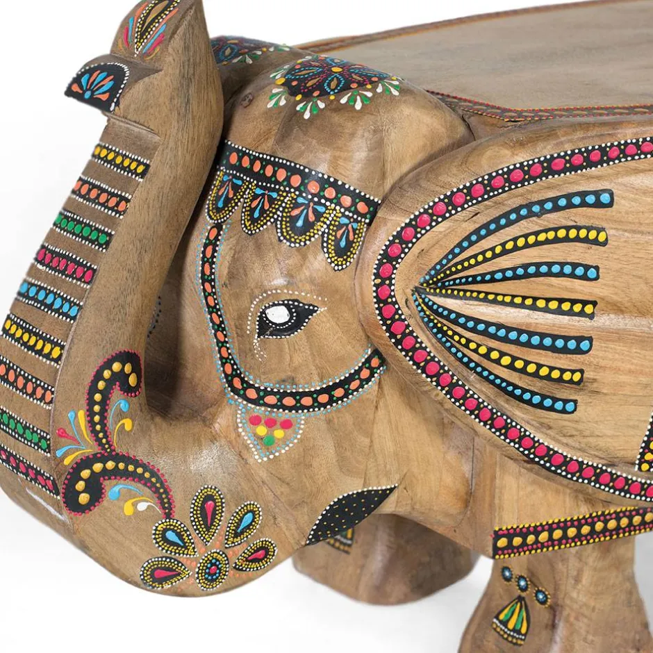 Holzbank mit Elefantenköpfen aus Mangoholz - Lottessa^Wohnen Hot