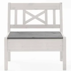 Holzbank Yoan in Weiß Grau massiv^Wohnen Hot