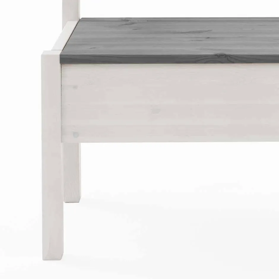 Holzbank Yoan in Weiß Grau massiv^Wohnen Hot