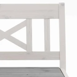 Holzbank Yoan in Weiß Grau massiv^Wohnen Hot