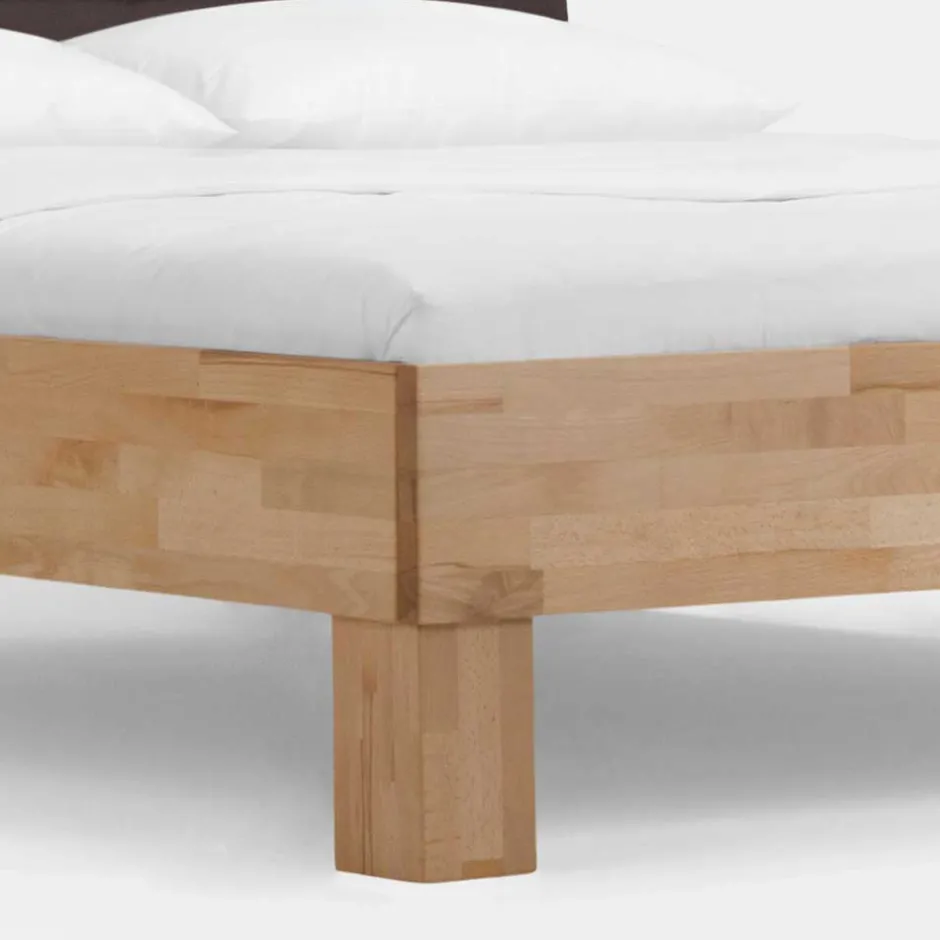 Holzbett Abraham mit Polsterkopfteil (dreiteilig)^Wohnen Clearance